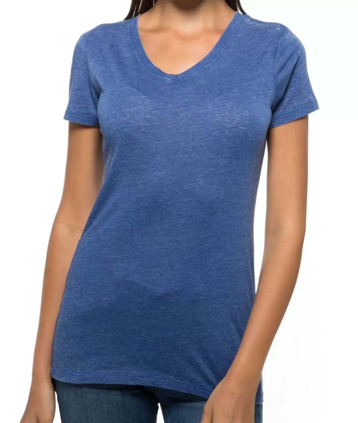 Nayked Apparel T-Shirts>Women'S Ridiculously Soft Vintage Wash V-Neck Short Sleeve T-Shirt