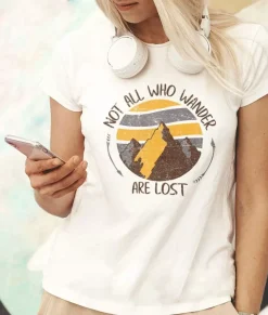 Nayked Apparel Tops>Women'S Ridiculously Soft Graphic Tee | Not All Who Wander Are Lost