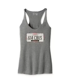 Nayked Apparel Tank Tops>Women'S Ridiculously Soft Lightweight Racerback Graphic Tank | 614 Cbus