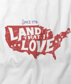 Nayked Apparel Tops>Women'S Ridiculously Soft Lightweight Graphic Tee | Land That I Love
