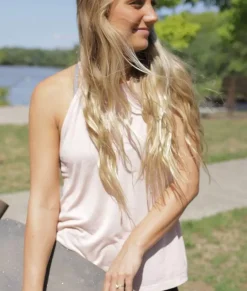 Nayked Apparel Tops>Women'S Ridiculously Soft Lightweight Flowy High Neck Tank Top