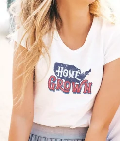 Nayked Apparel Tops>Women'S Ridiculously Soft Lightweight Graphic Tee | Homegrown