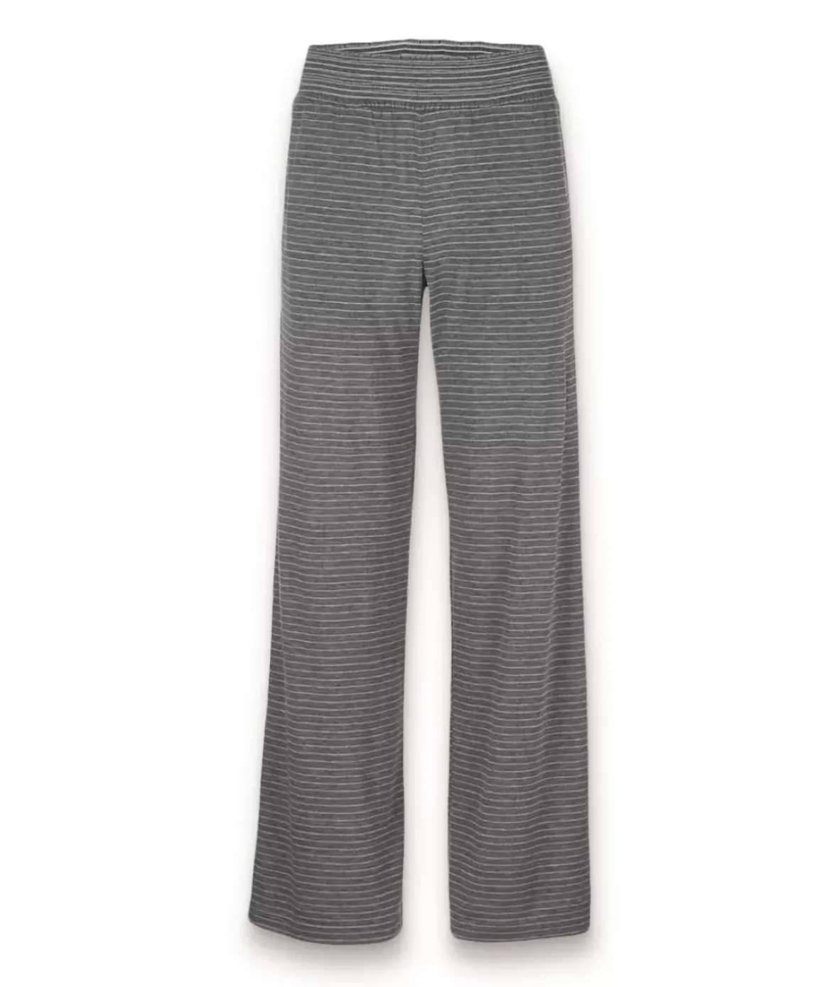 Nayked Apparel Athleisure>Women'S Ridiculously Soft Shirred Wide Leg Fine Line Striped Lounge Pants
