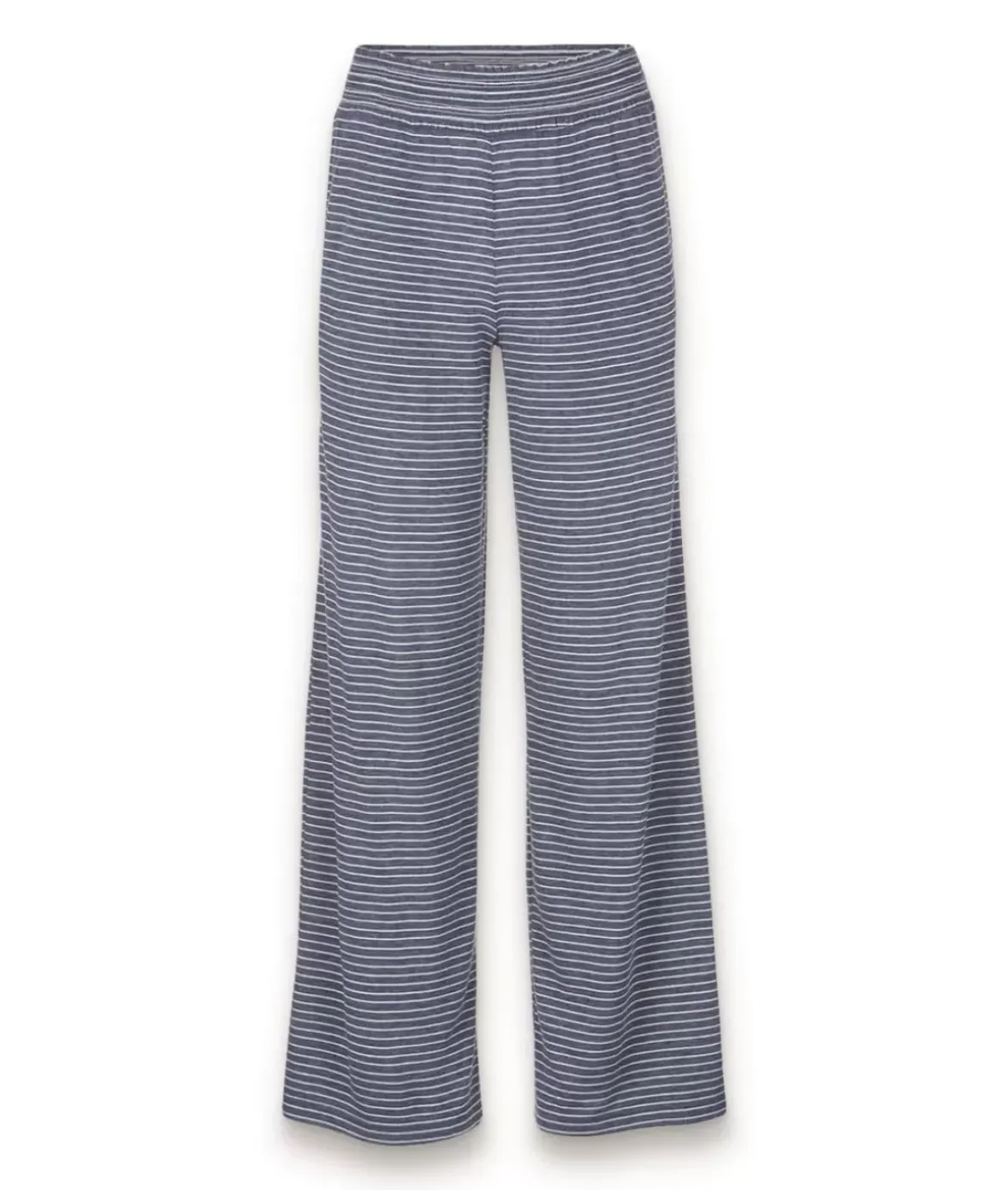Nayked Apparel Athleisure>Women'S Ridiculously Soft Shirred Wide Leg Fine Line Striped Lounge Pants