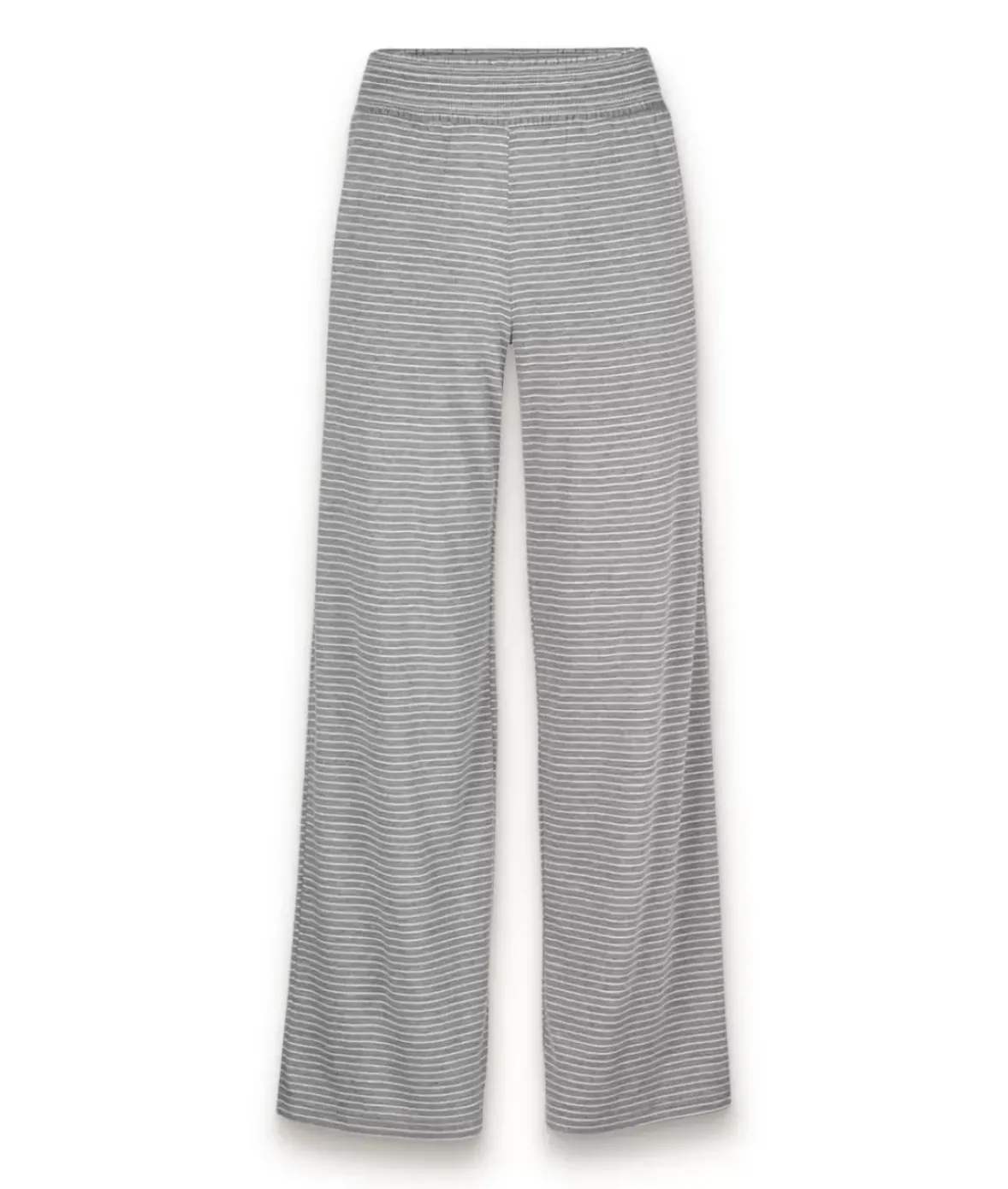 Nayked Apparel Athleisure>Women'S Ridiculously Soft Shirred Wide Leg Fine Line Striped Lounge Pants