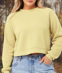 Nayked Apparel Hoodies & Sweatshirts>Women'S Ridiculously Soft Raglan Abbreviated Crop Pullover