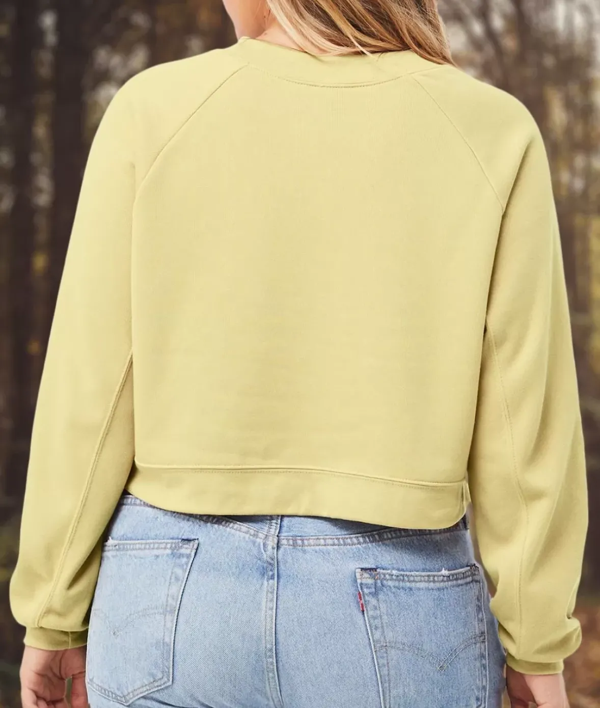 Nayked Apparel Hoodies & Sweatshirts>Women'S Ridiculously Soft Raglan Abbreviated Crop Pullover