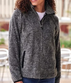 Nayked Apparel Athleisure>Women'S Ridiculously Soft Shag Sherpa Full-Zip Jacket