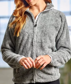 Nayked Apparel Athleisure>Women'S Ridiculously Soft Shag Sherpa Full-Zip Jacket