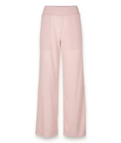 Nayked Apparel Bottoms Skirts & Dresses>Women'S Ridiculously Soft Shirred Wide Leg Fine Line Striped Lounge Pants