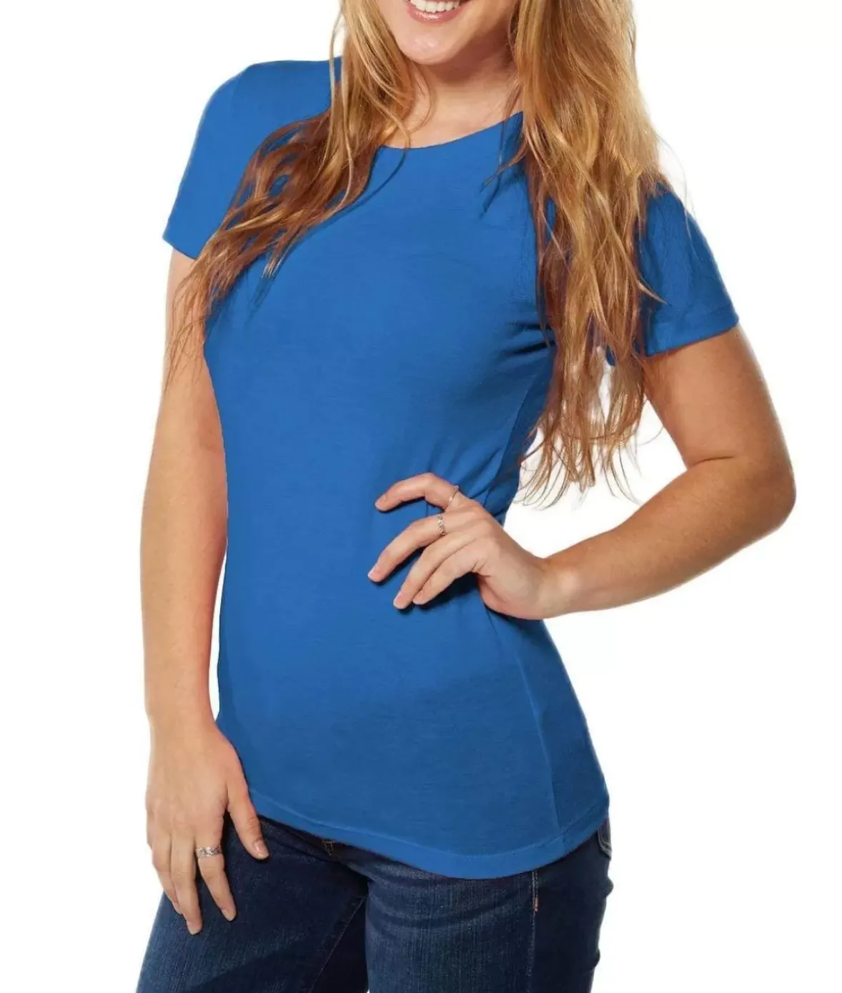 Nayked Apparel Tops>Women'S Ridiculously Soft Lightweight Crew Neck T-Shirt