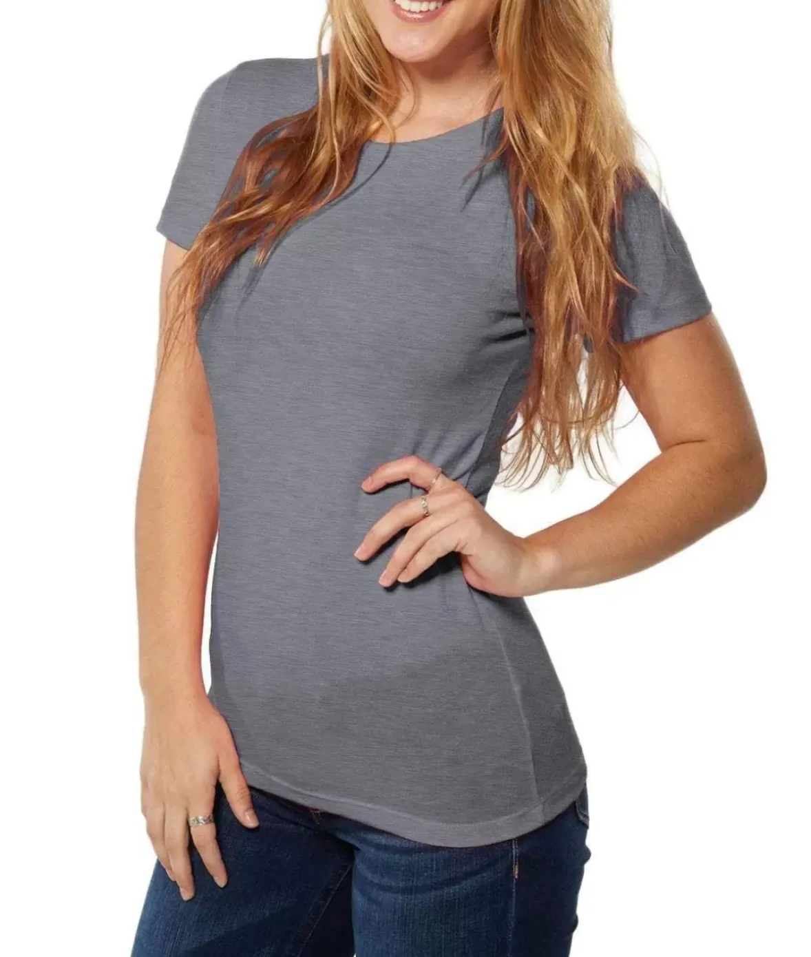 Nayked Apparel Tops>Women'S Ridiculously Soft Lightweight Crew Neck T-Shirt