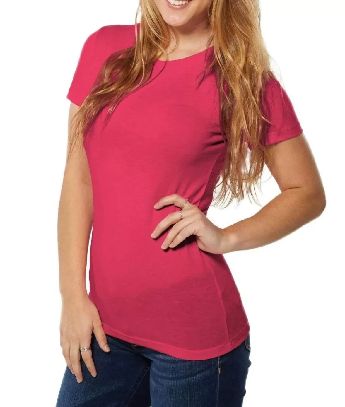 Nayked Apparel Tops>Women'S Ridiculously Soft Lightweight Crew Neck T-Shirt