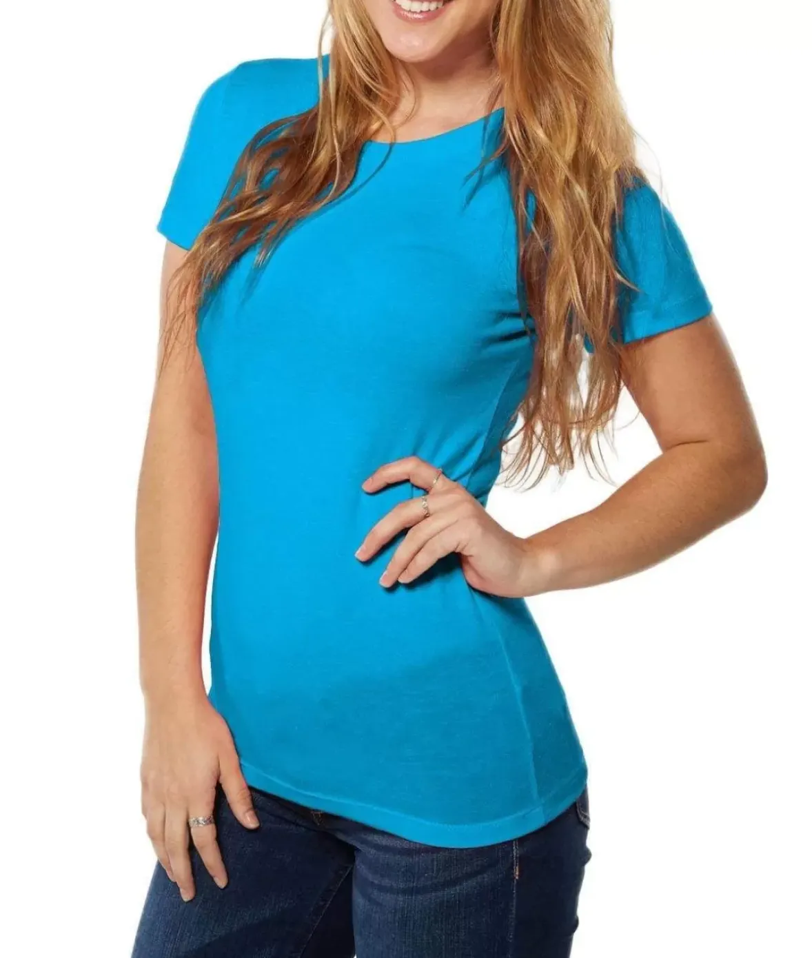 Nayked Apparel Tops>Women'S Ridiculously Soft Lightweight Crew Neck T-Shirt