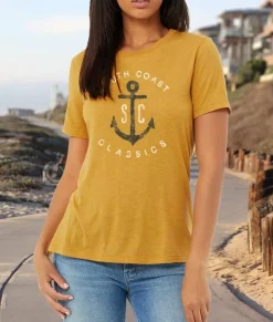 Nayked Apparel T-Shirts>Women'S Ridiculously Soft Lightweight Graphic T-Shirt | Sc Anchor