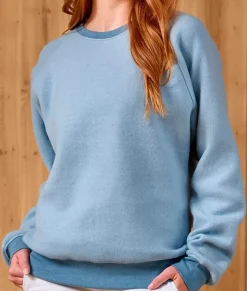 Nayked Apparel Athleisure>Women'S Ridiculously Soft Inside Out Crew Neck Pullover Sweatshirt