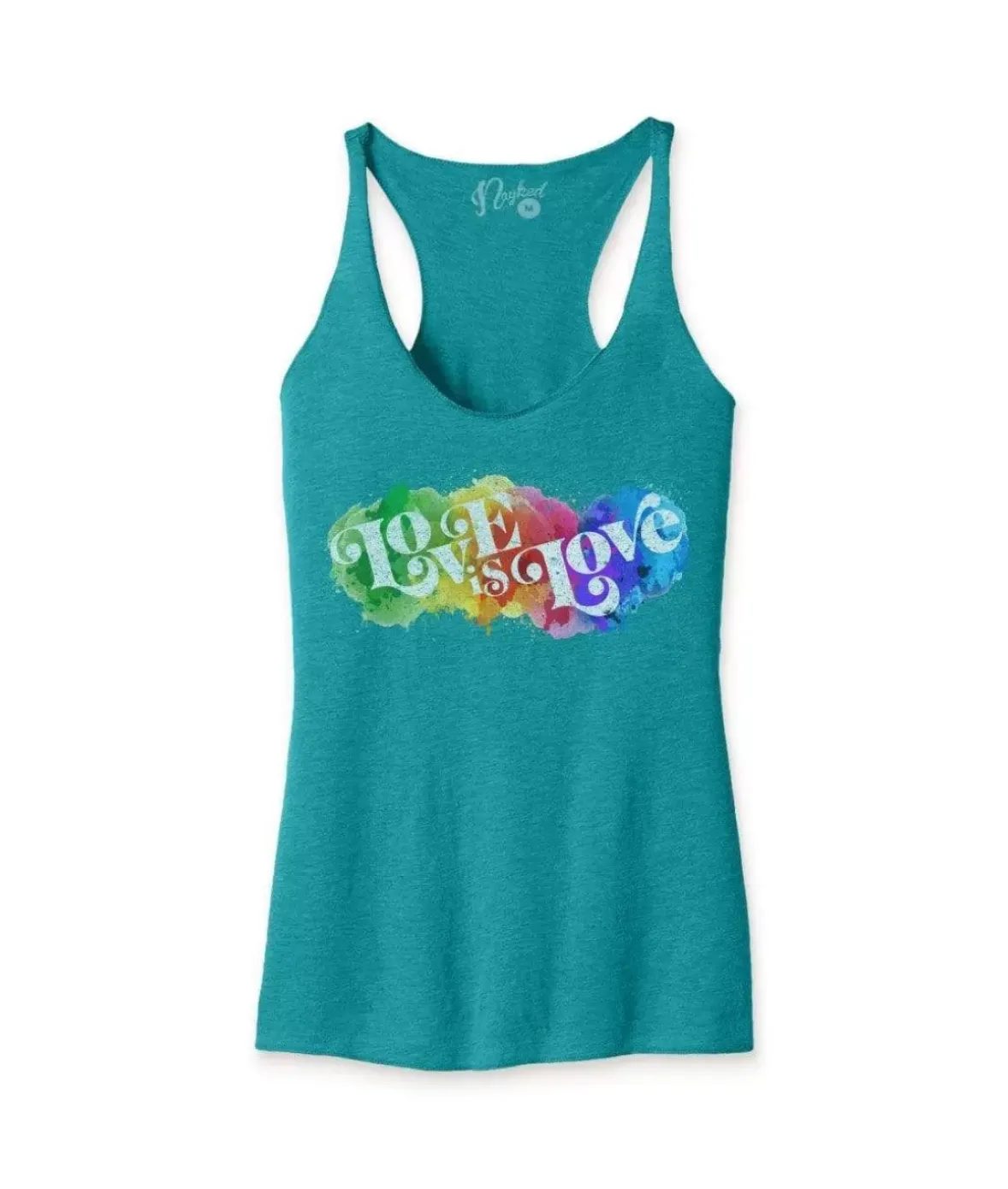 Nayked Apparel T-Shirts>Women'S Ridiculously Soft Lightweight Graphic Racerback Tank | Love Is Love