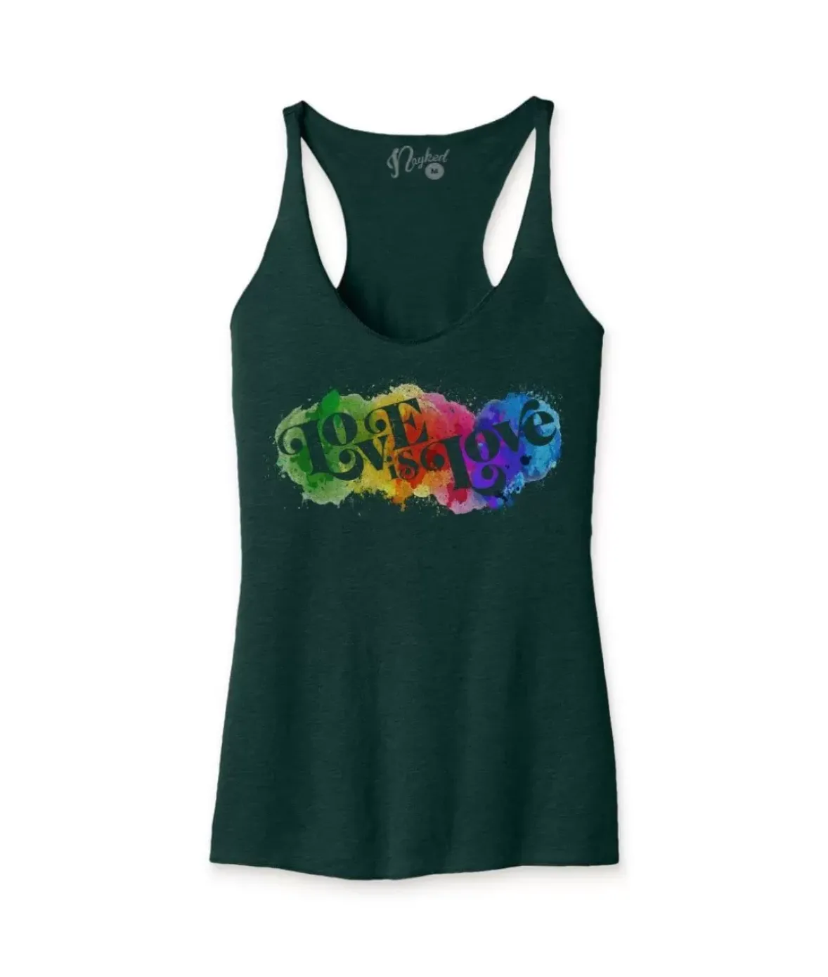 Nayked Apparel T-Shirts>Women'S Ridiculously Soft Lightweight Graphic Racerback Tank | Love Is Love