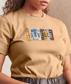 Nayked Apparel Tops>Women'S Ridiculously Soft Cotton Graphic Tee | Traveler
