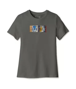 Nayked Apparel Tops>Women'S Ridiculously Soft Cotton Graphic Tee | Traveler