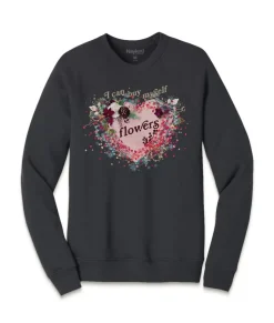 Nayked Apparel Hoodies & Sweatshirts>Women'S Ridiculously Soft Oversized Graphic Fleece Pullover | I Can Buy Myself Flowers
