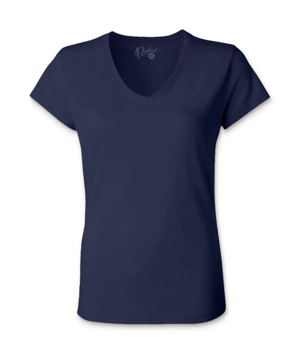 Nayked Apparel Tops>Women'S Ridiculously Soft 100% Cotton Fitted V-Neck T-Shirt