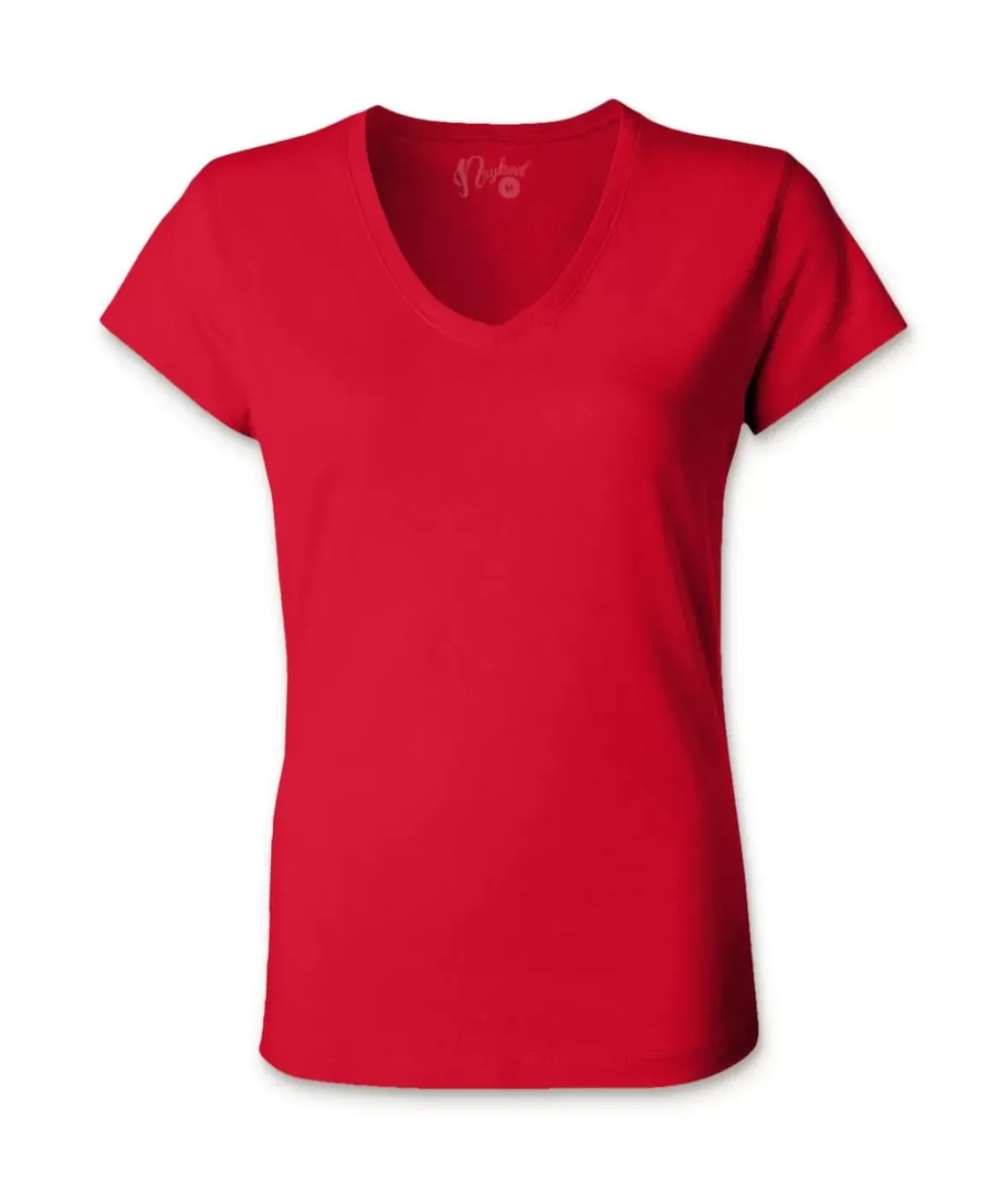 Nayked Apparel Tops>Women'S Ridiculously Soft 100% Cotton Fitted V-Neck T-Shirt