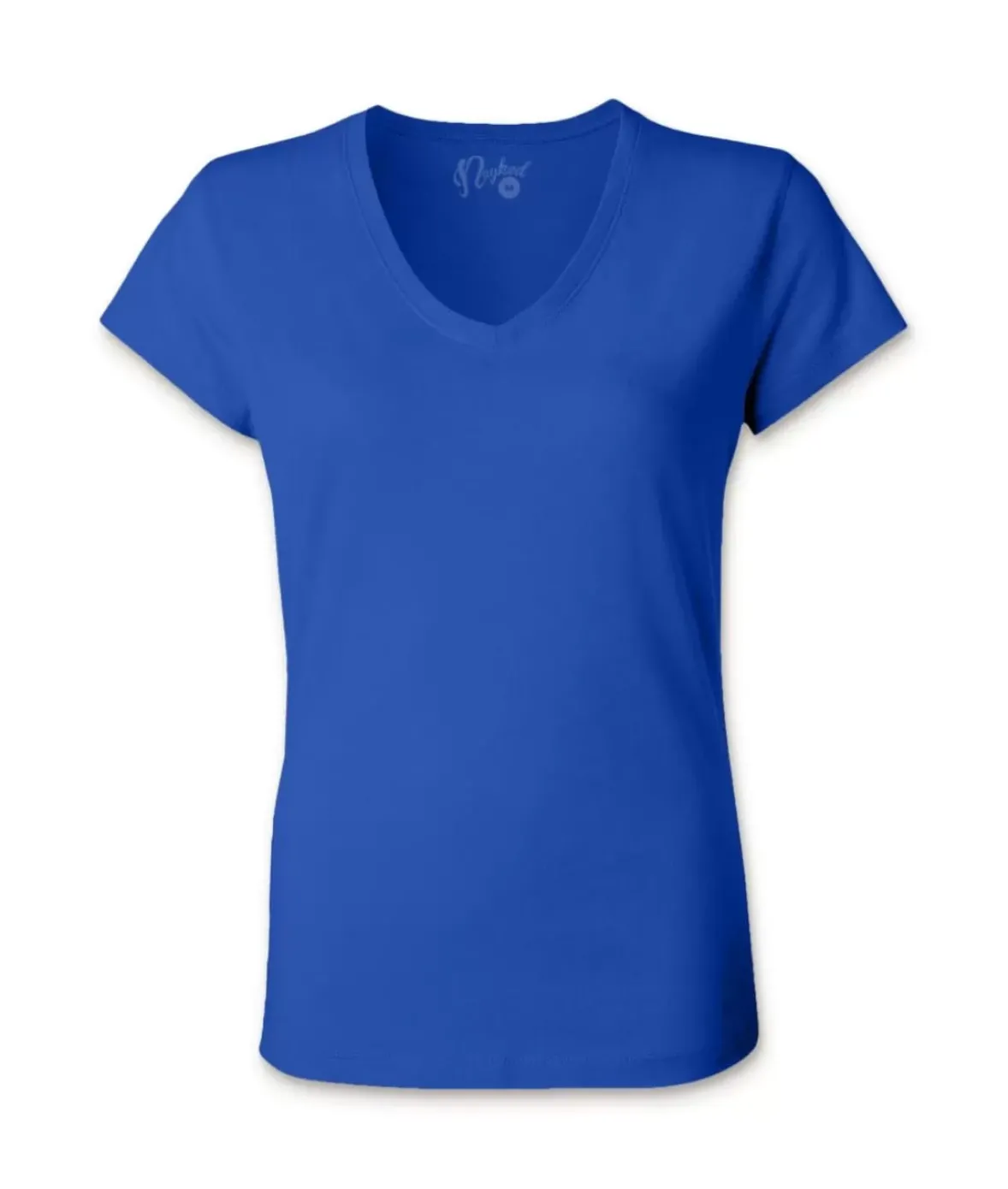 Nayked Apparel Tops>Women'S Ridiculously Soft 100% Cotton Fitted V-Neck T-Shirt