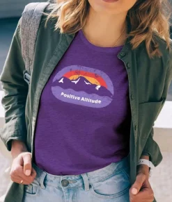 Nayked Apparel T-Shirts>Women'S Ridiculously Soft 100% Cotton Graphic Tee | Positive Altitude