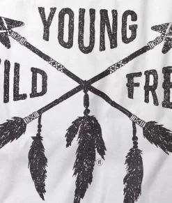 Nayked Apparel T-Shirts>Women'S Ridiculously Soft Lightweight Graphic Tee | Young Wild Free