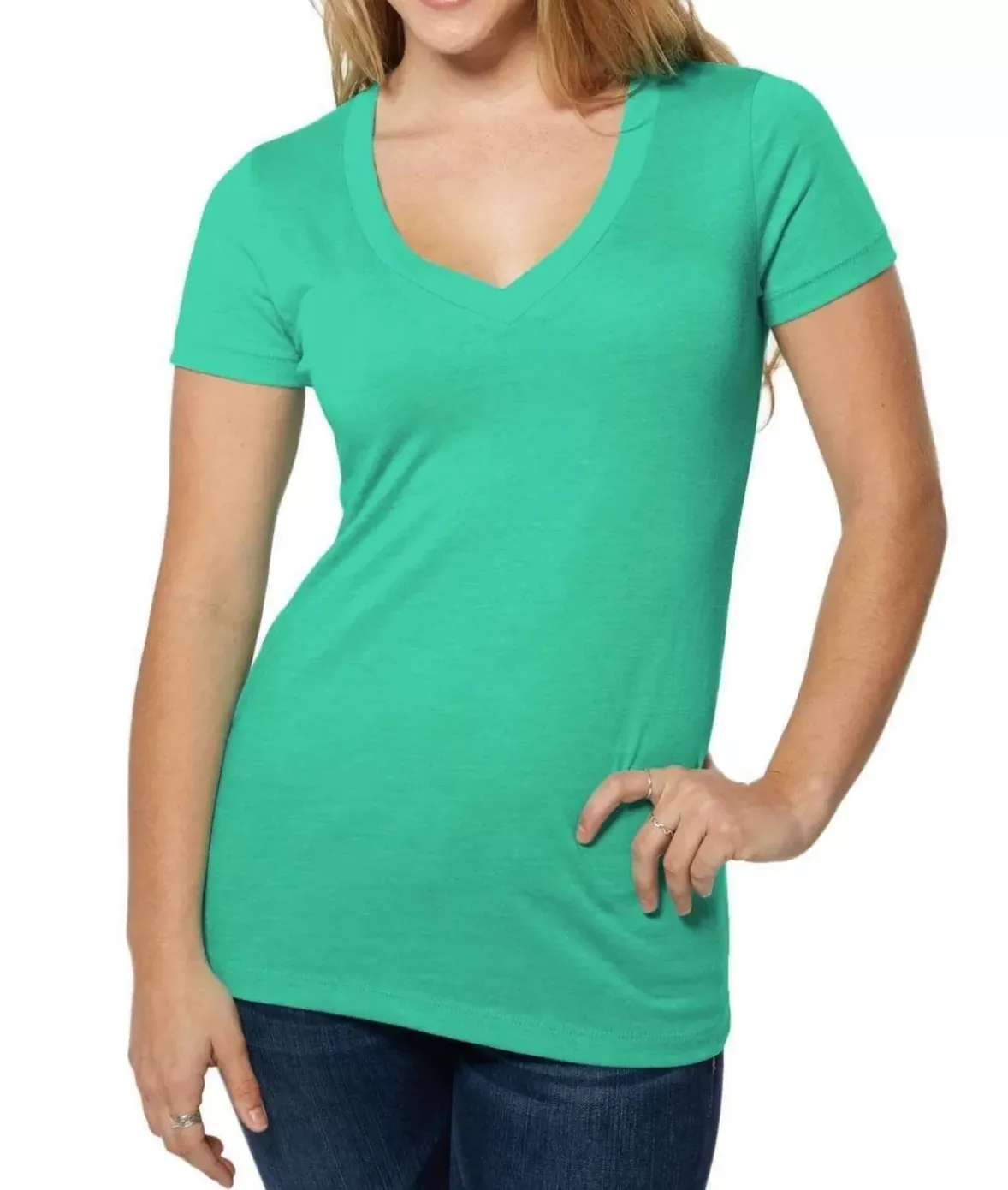 Nayked Apparel T-Shirts>Women'S Ridiculously Soft Lightweight V-Neck T-Shirt