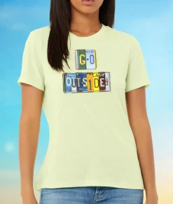 Nayked Apparel Tops>Women'S Ridiculously Soft Lightweight Graphic Tee | Go Outside