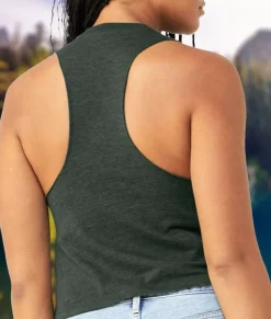 Nayked Apparel Tops>Women'S Ridiculously Soft Cropped Racerback Muscle Tank