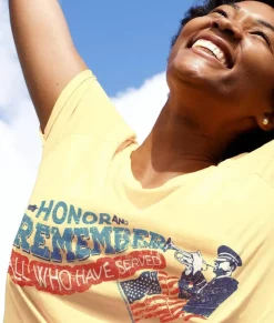 Nayked Apparel T-Shirts>Women'S Ridiculously Soft Lightweight Graphic Tee | Honor & Remember