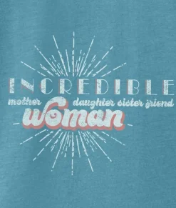 Nayked Apparel T-Shirts>Women'S Ridiculously Soft Flowy Rolled Cuffs Graphic Muscle Tee | Incredible Woman
