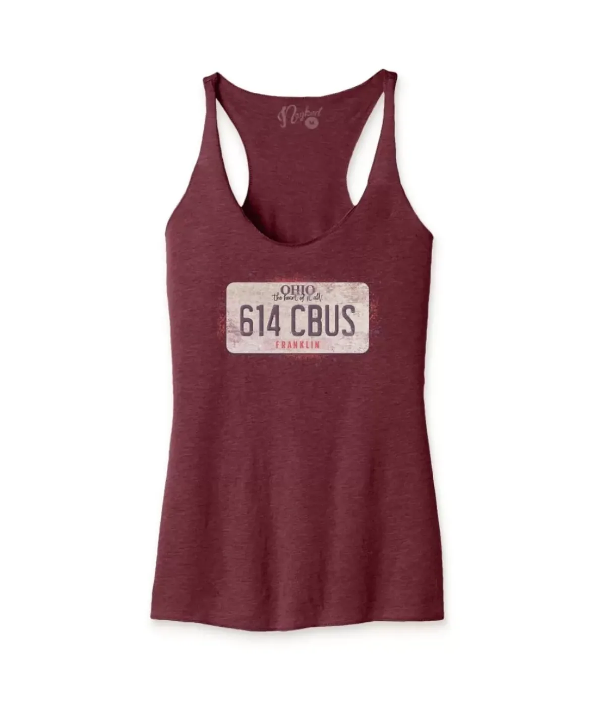 Nayked Apparel Tops>Women'S Ridiculously Soft Lightweight Racerback Graphic Tank | 614 Cbus