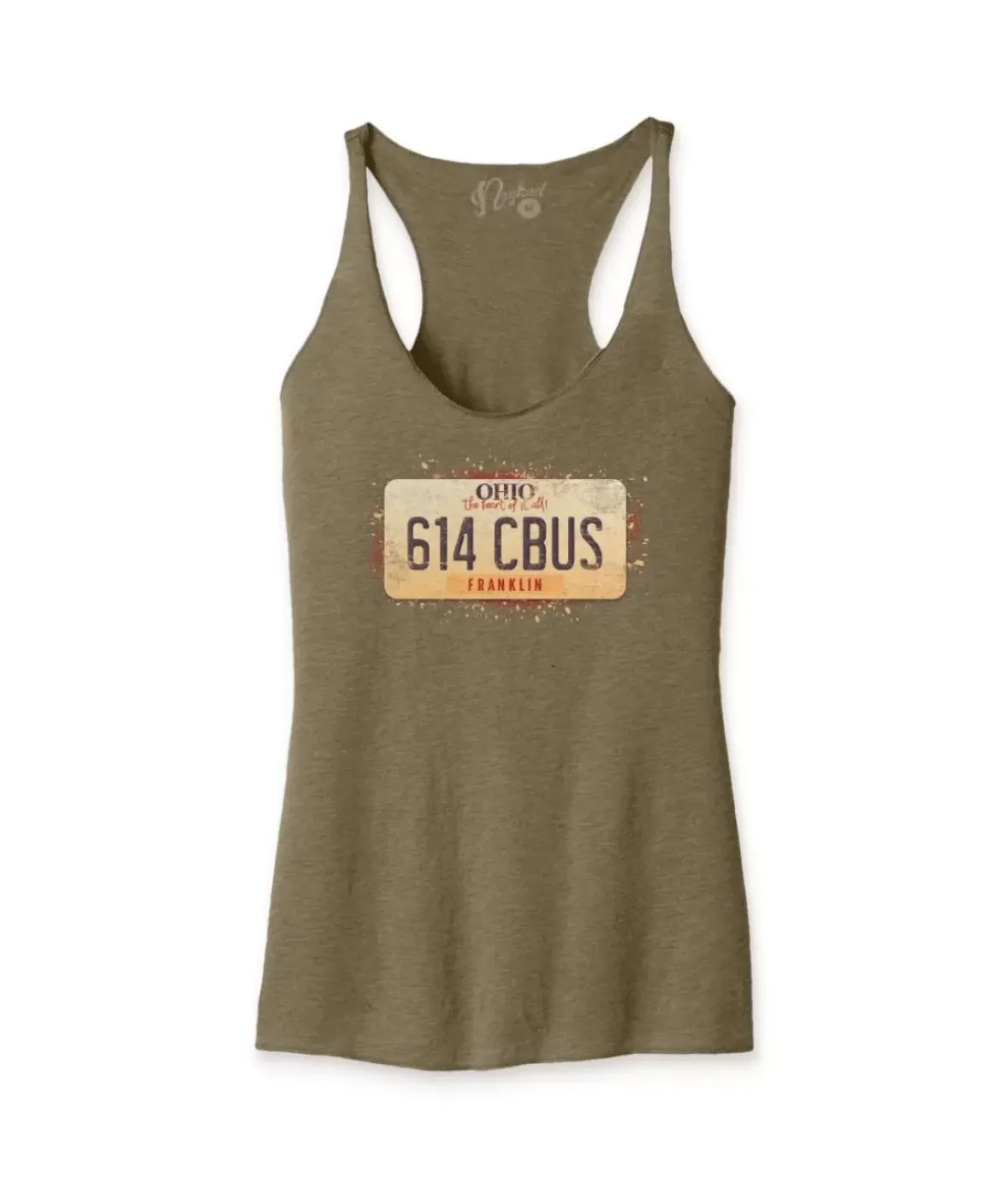 Nayked Apparel Tops>Women'S Ridiculously Soft Lightweight Racerback Graphic Tank | 614 Cbus