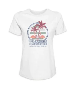 Nayked Apparel Tops>Women'S Ridiculously Soft 100% Cotton Graphic Tee | Summer Dream