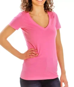 Nayked Apparel Tops>Women'S Ridiculously Soft Midweight V-Neck T-Shirt