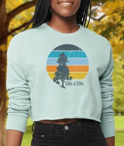 Nayked Apparel Tops>Women'S Ridiculously Soft Cropped Graphic Pullover Sweatshirt | Take A Hike