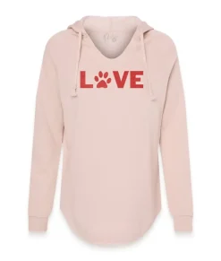 Nayked Apparel Tops>Women'S Ridiculously Soft Wave Wash Valentine'S Day Graphic Hoodie | Love My Pet
