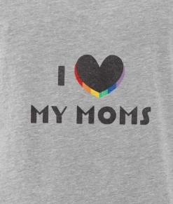 Nayked Apparel Tops>Women'S Ridiculously Soft Vintage Oversized Graphic Tee | I Love My Moms