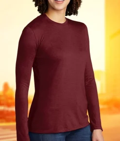 Nayked Apparel T-Shirts>Women'S Ridiculously Soft Recycled Lightweight Long Sleeve T-Shirt