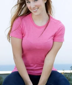Nayked Apparel T-Shirts>Women'S Ridiculously Soft Lightweight Crew Neck T-Shirt