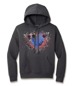 Nayked Apparel Tops>Women'S Ridiculously Soft Oversized Graphic Fleece Hoodie | Heart Art