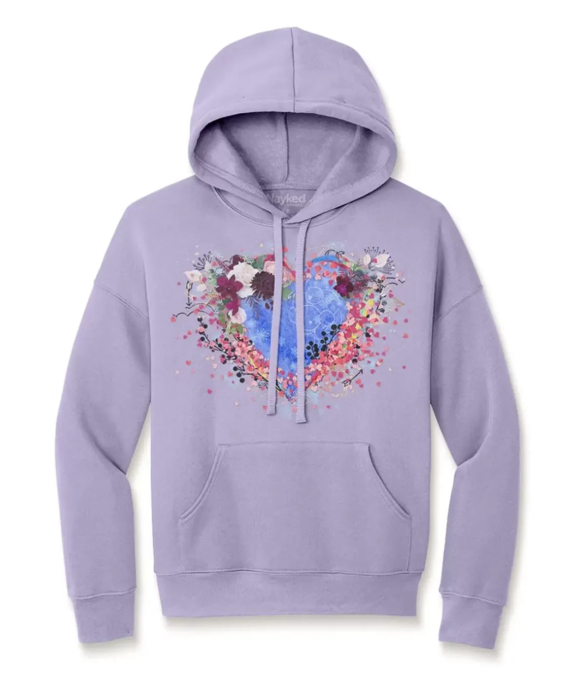 Nayked Apparel Tops>Women'S Ridiculously Soft Oversized Graphic Fleece Hoodie | Heart Art