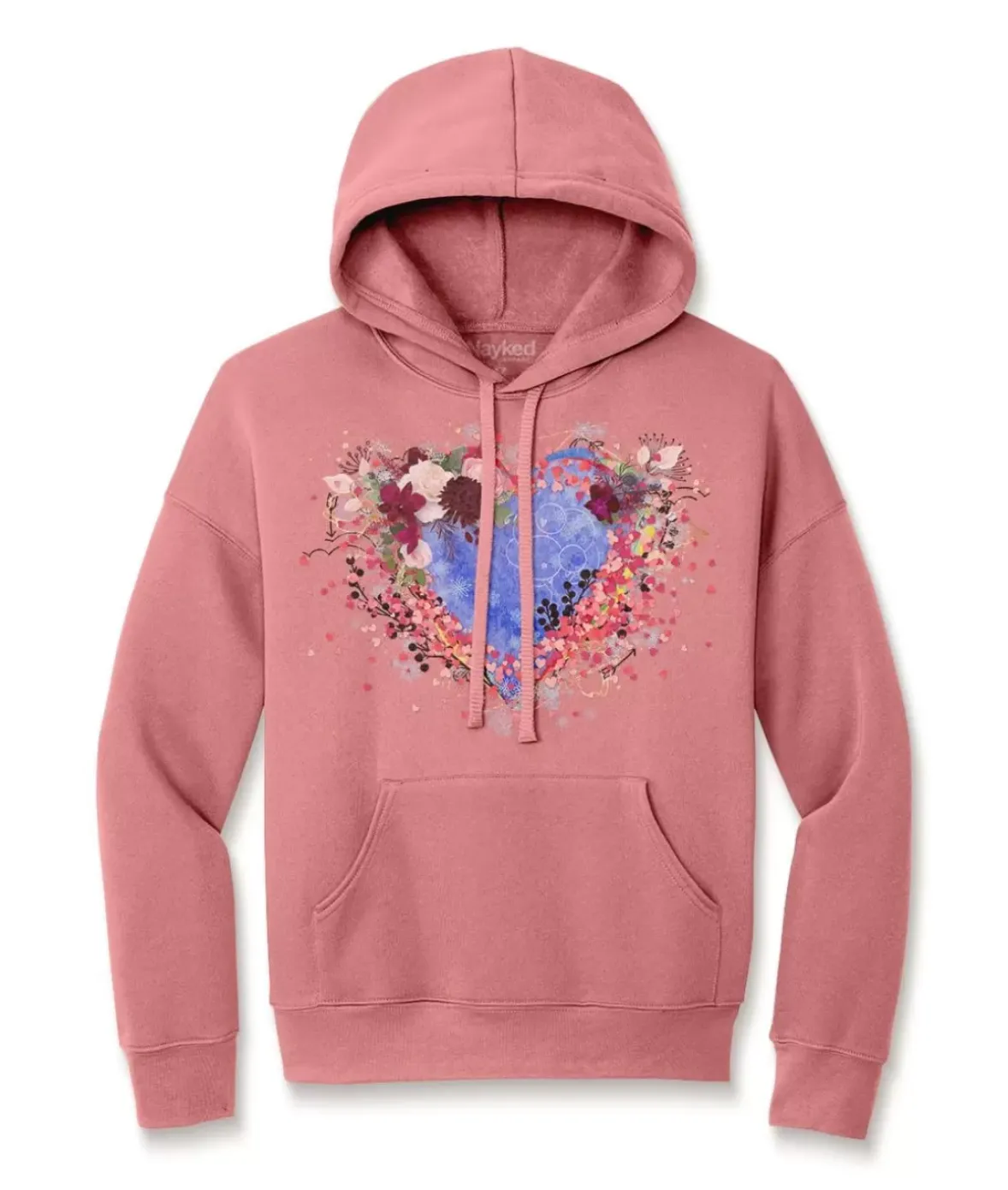 Nayked Apparel Tops>Women'S Ridiculously Soft Oversized Graphic Fleece Hoodie | Heart Art