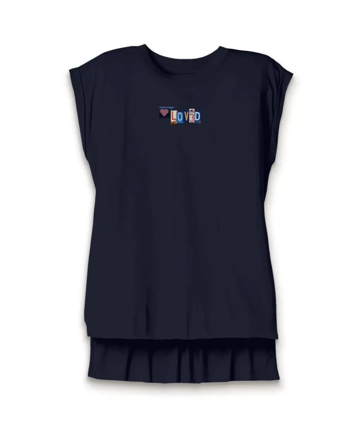 Nayked Apparel T-Shirts>Women'S Ridiculously Soft Flowy Rolled Cuff Muscle Graphic Tee | Loved