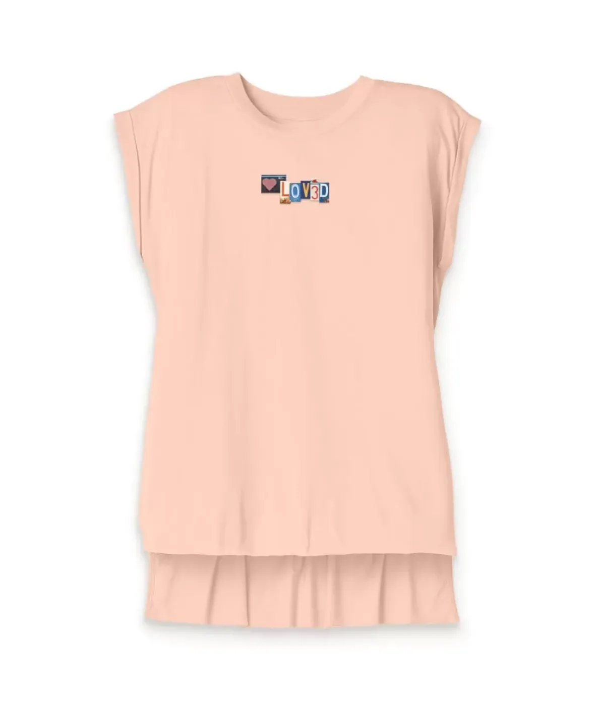 Nayked Apparel T-Shirts>Women'S Ridiculously Soft Flowy Rolled Cuff Muscle Graphic Tee | Loved