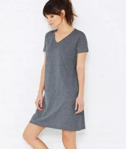 Nayked Apparel Bottoms Skirts & Dresses>Women'S Ridiculously Soft V-Neck T-Shirt Dress